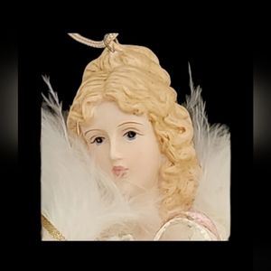 Vintage 5-in Victorian lady ornament